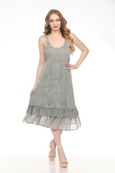 Sandwash Strap Dress - Olive